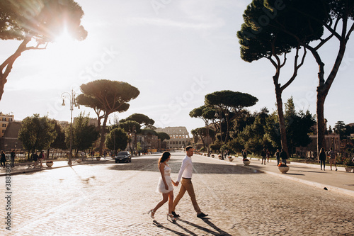 Photography The love story of a guy and a girl on the city streets