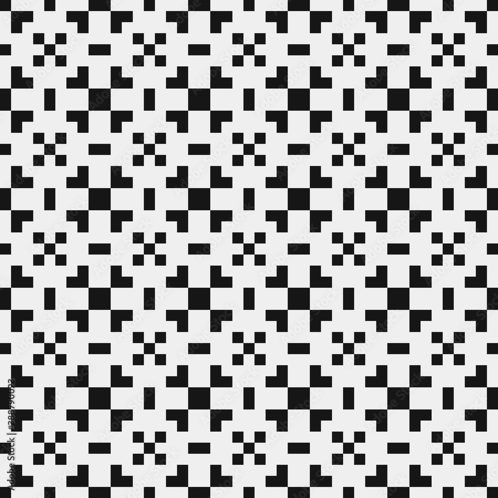 Fototapeta premium Abstract Cross Pattern Dots Logo generative computational art illustration