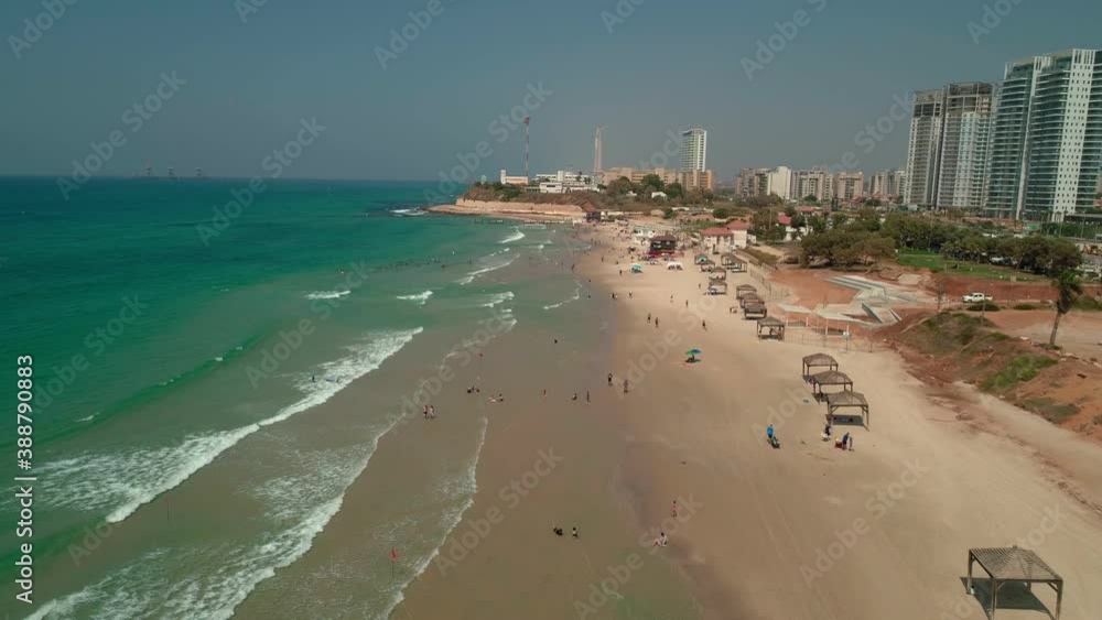 shores of the Mediterranean sea in Hadera shores of the Mediterranean sea in Hadera