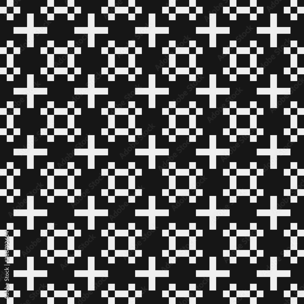 Fototapeta premium Abstract Cross Pattern Dots Logo generative computational art illustration