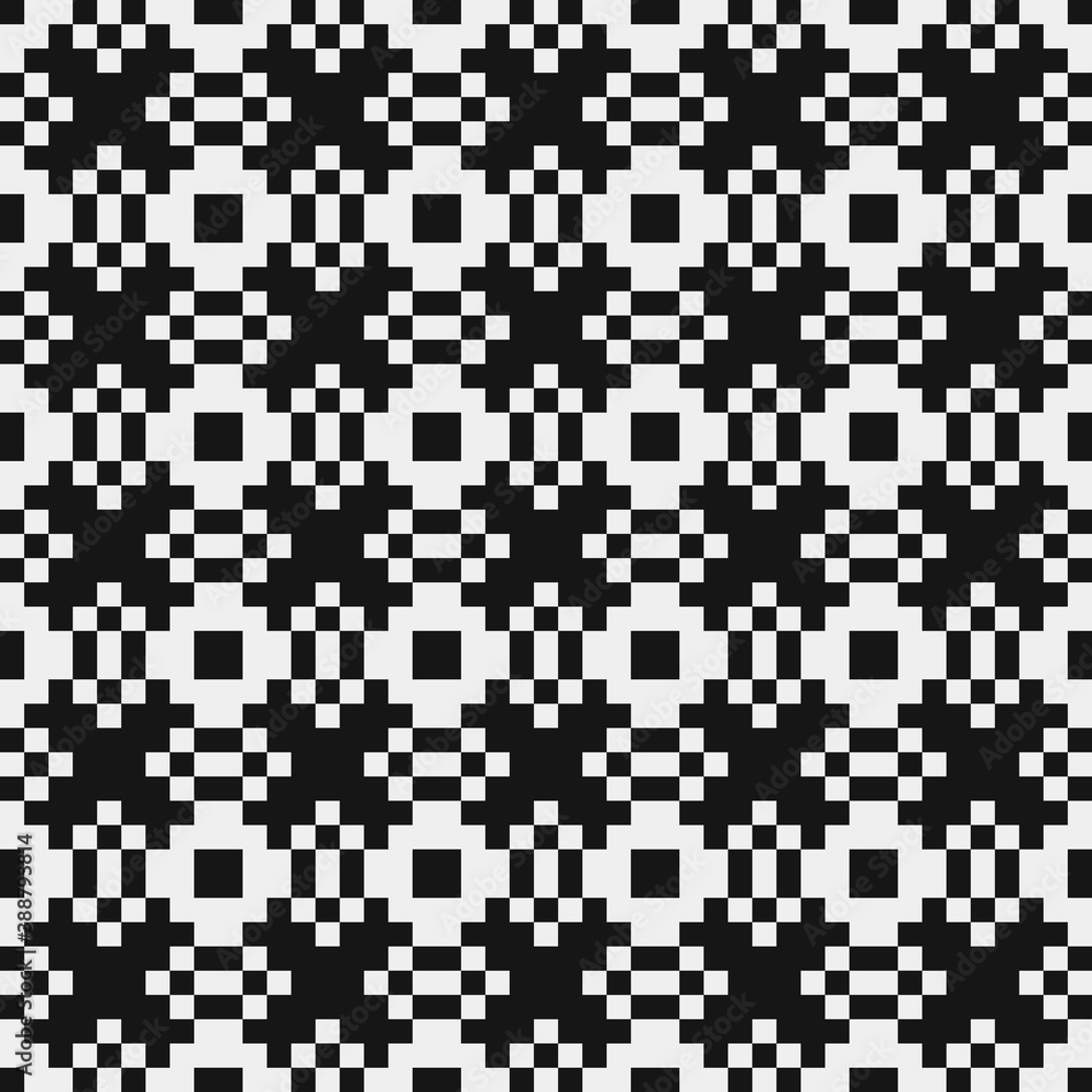 Fototapeta premium Abstract Cross Pattern Dots Logo generative computational art illustration