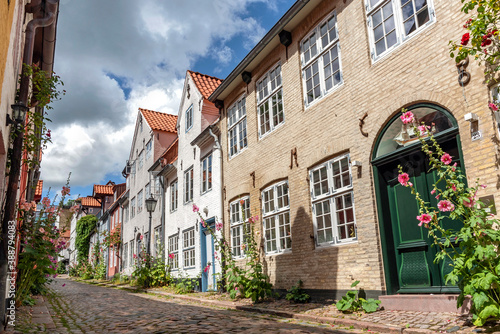 Der Oluf-Samson-Gang in der historischen Altstadt von Flensburg photo