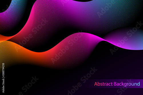 Pattern line. With different colored patterns on a black background.
