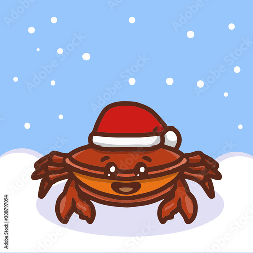 Sea animal with Christmas costume