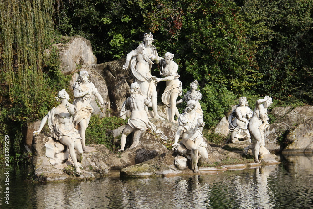 Fountain of Diana in Caserta garden.