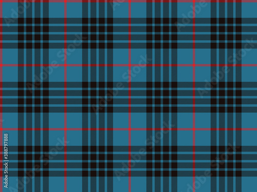 seamless blue and black tartan check pattern 