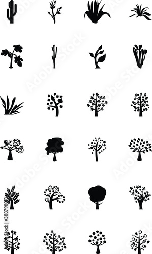 
Trees Vector Icons 
