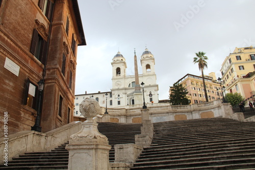 Nobody in Spanish steps in Rome.