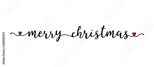 Hand sketched MERRY CHRISTMAS quote as banner. Lettering for poster, label, sticker, flyer, header, card, advertisement, announcement..