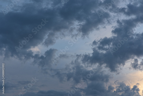 Wallpaper Mural Clouds breaking up after a rain storm. The glow of the setting sun reflected off of stratus clouds in the bottom right. Torontodigital.ca