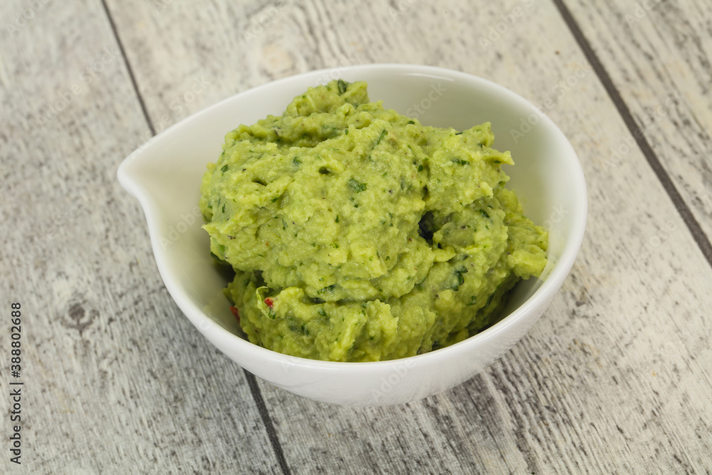 Avocado guacamole sauce with chili pepper Avocado guacamole sauce with chili pepper