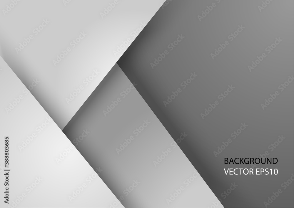White gray and black background with shadow vector illustration.