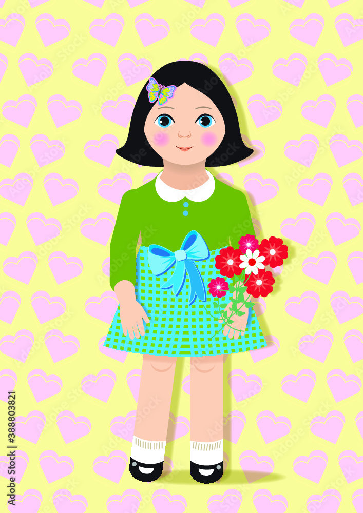 girl with flower girl with flower
