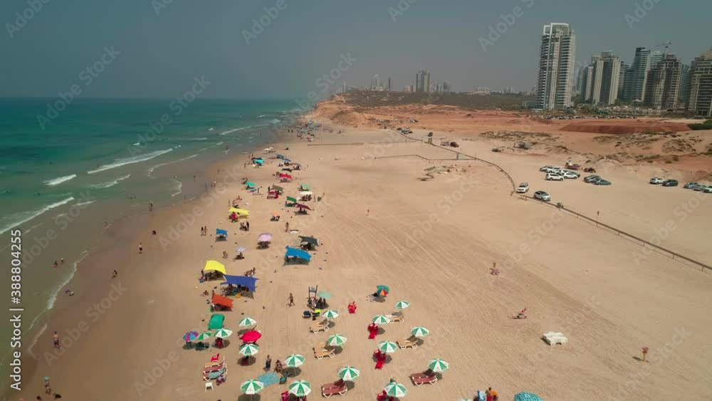 shores of the Mediterranean sea in Netanya shores of the Mediterranean sea in Netanya