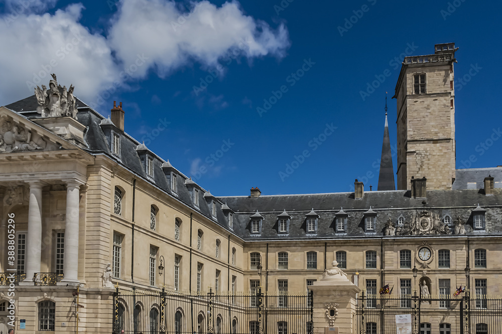 Palace of the Dukes and Estates of Burgundy (now art museum and city hall) - well preserved architectural assemblage at Place de la Liberation. DIJON, FRANCE. 