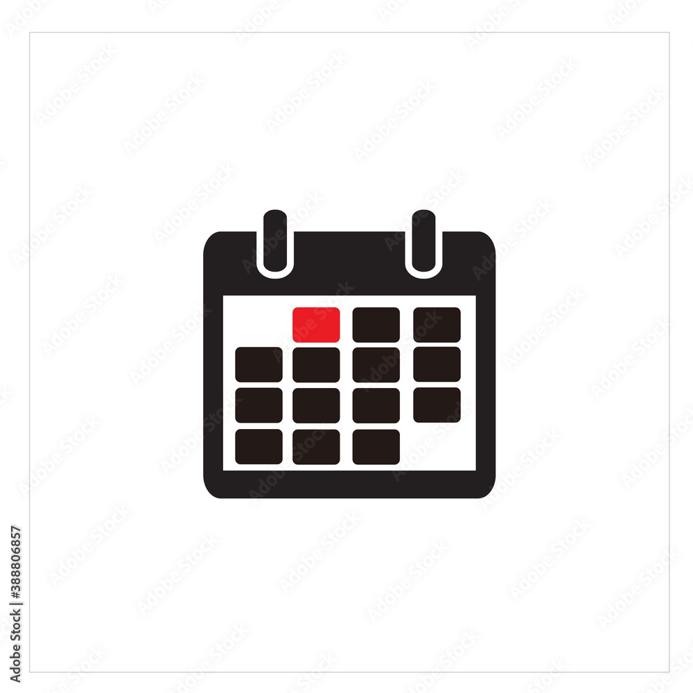 Calendar Logo Vector Illustration With Deadline and Holiday Calendar Calendar Logo Vector Illustration With Deadline and Holiday Calendar