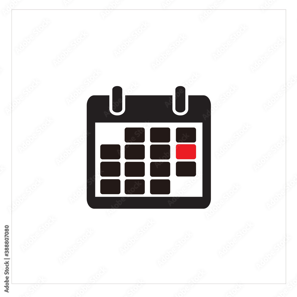 Calendar Logo Vector Illustration With Deadline and Holiday Calendar Calendar Logo Vector Illustration With Deadline and Holiday Calendar