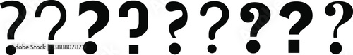 Question mark ? interrogation point query sign black question symbol icon set vector illustration
