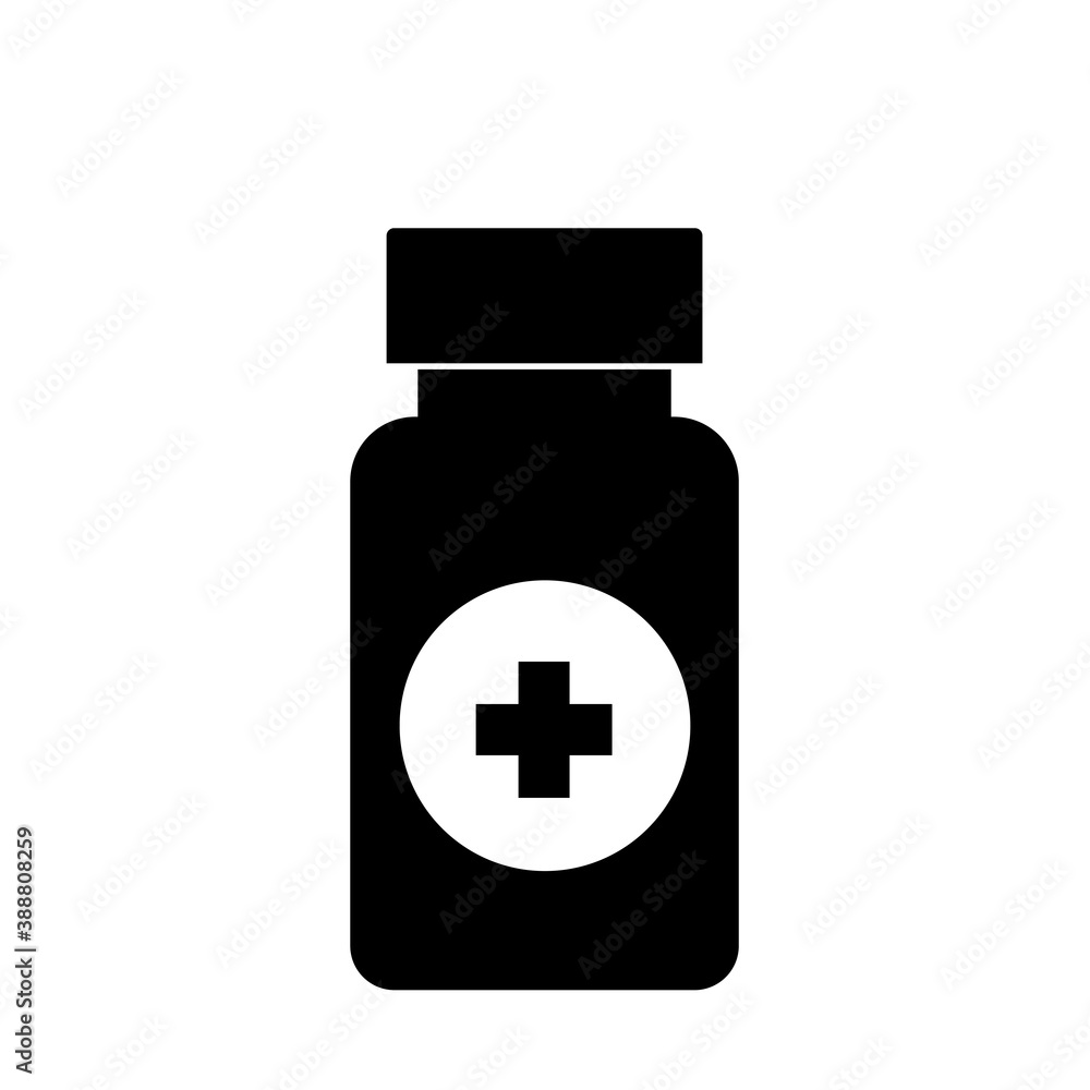 bottle pill icon tempate illustration on white backgroud bottle pill icon tempate illustration on white backgroud