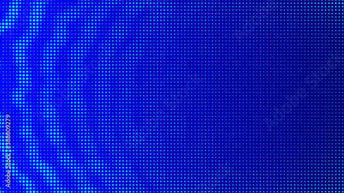 Futuristic blue dots background. Cyber background with particles different size. Technology particles illustration.