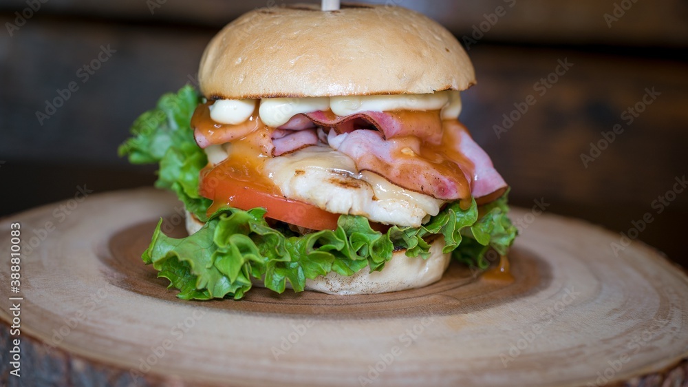 hamburger on a plate hamburger on a plate