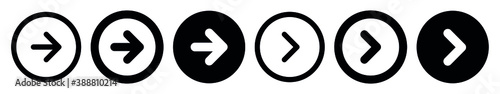 right arrow with circle, next icon for apps and websites
