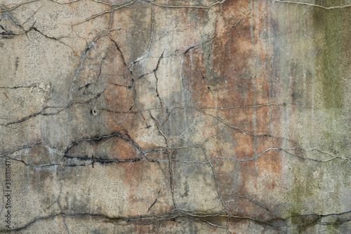 Abstract colorful cement wall texture and background with cracks