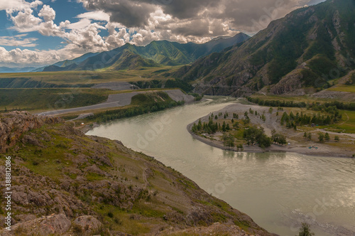 A Katun river in Altai mountains
