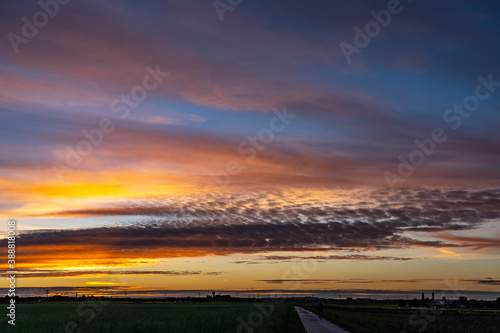 dusk with awesome sunset sk...
