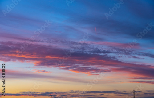 dusk with awesome sunset sk...