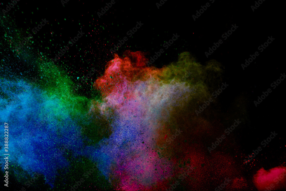 抽象的なカラフルな色彩のパウダーの背景画像