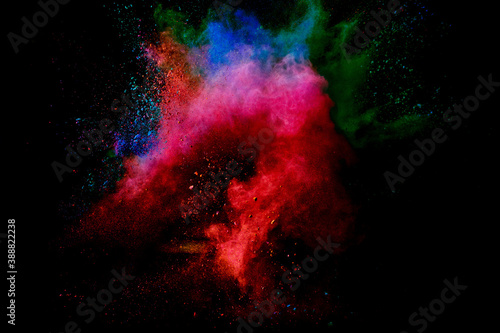 抽象的なカラフルな色彩のパウダーの背景画像