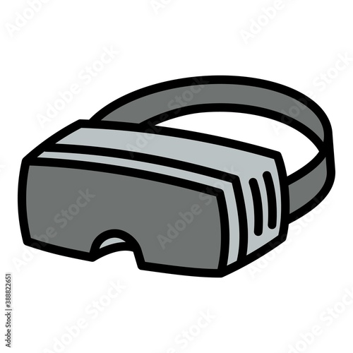Vr goggles icon. Outline vr goggles vector icon for web design isolated on white background
