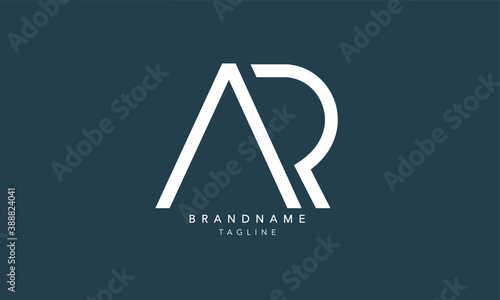 
Alphabet letters Initials Monogram logo AR, RA, A and R
