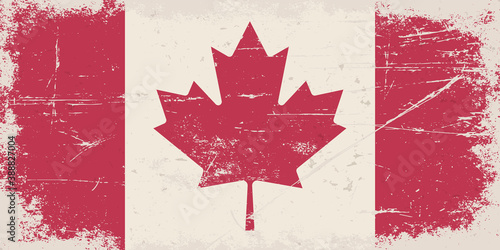 Vintage flag of Canada