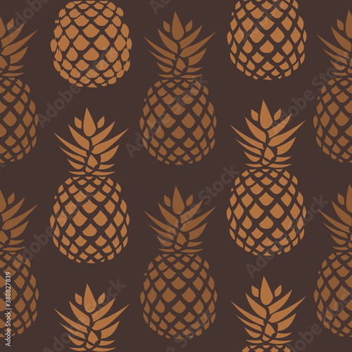 Seamless repeating pattern of pineapples