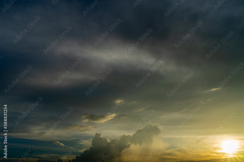 clouds over the city