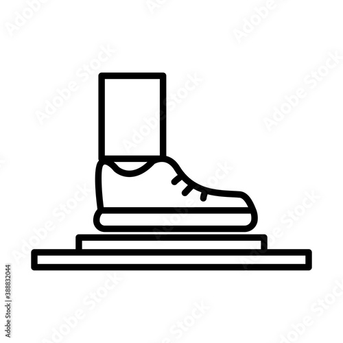 disinfected the shoes line style icon
