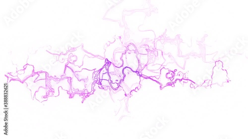 Animated violet lightning background on a white background