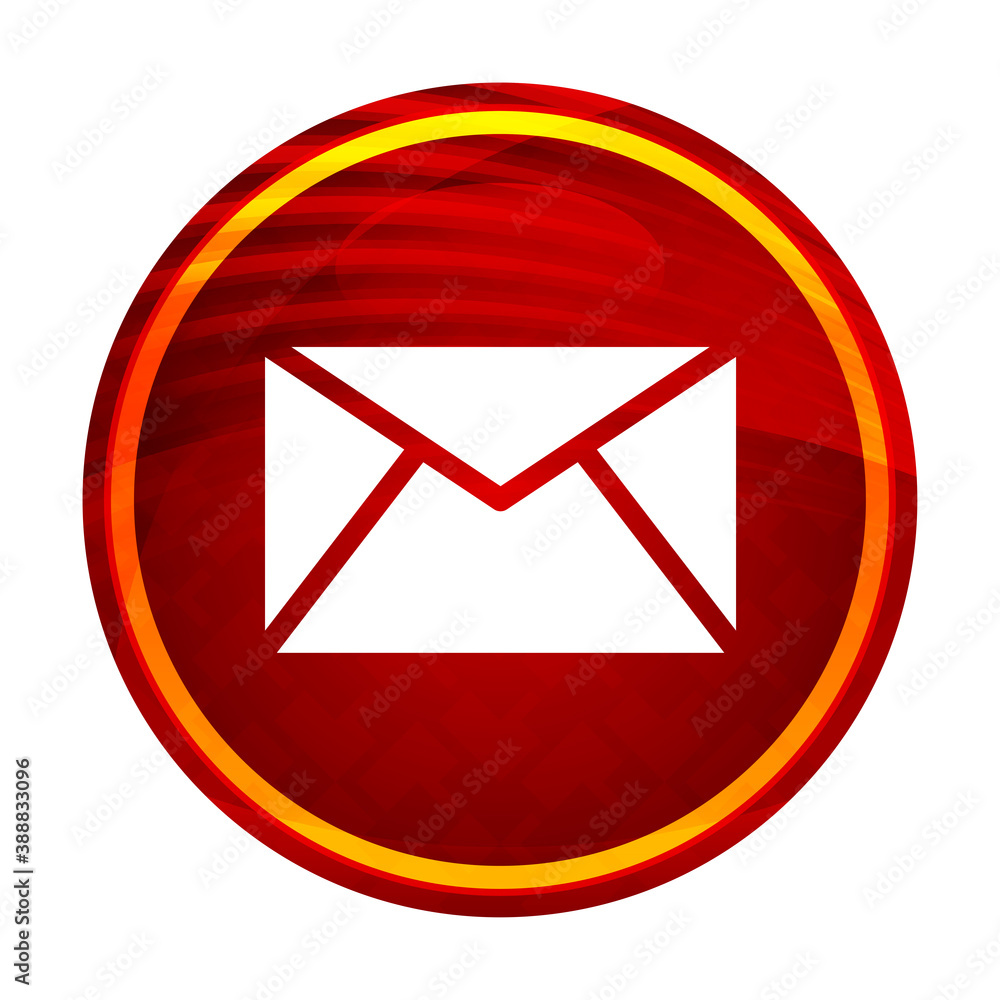Email icon creative red round button illustration design