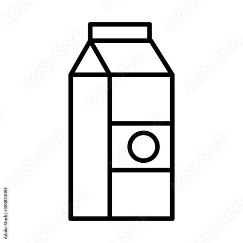 milk box packing line style icon