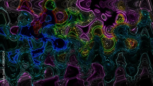 Multicolored abstraction on a black background