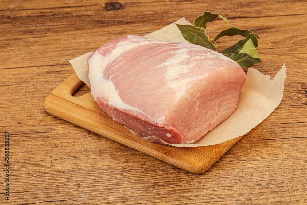Raw pork meat for cooking