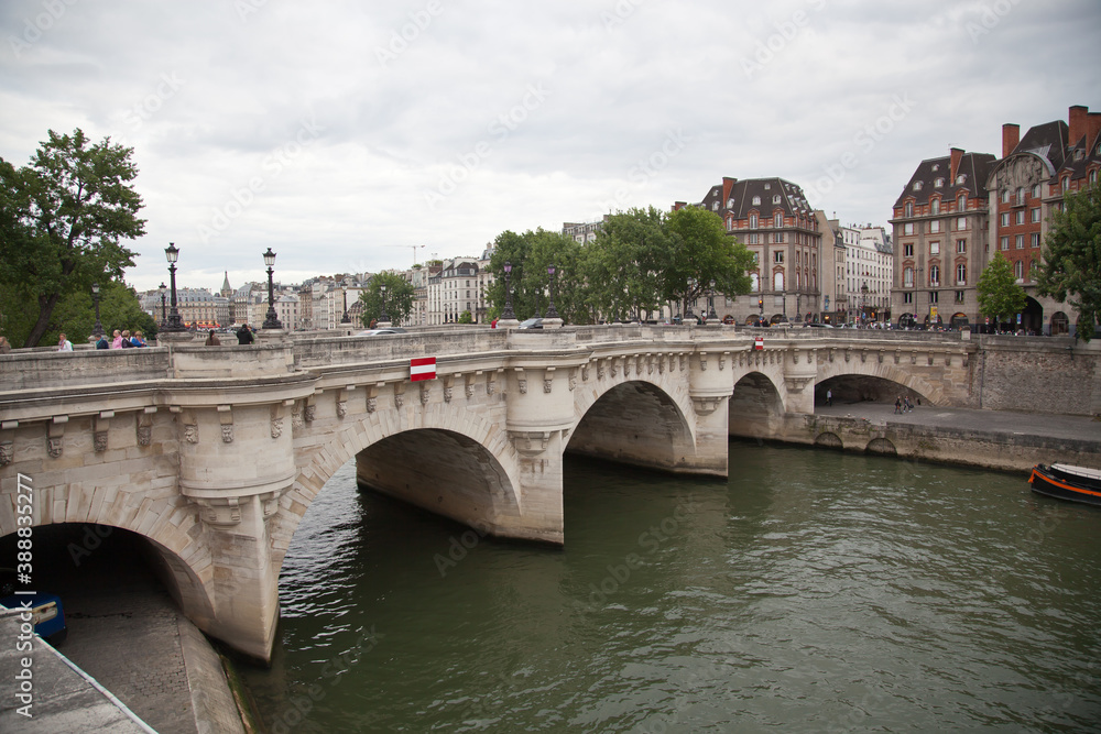 Paris,France:Pont Neuf in Paris, France. The picture was taken in the afternoon.