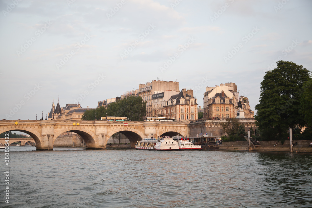 Paris,France:Pont Neuf in Paris, France. The picture was taken in the afternoon.