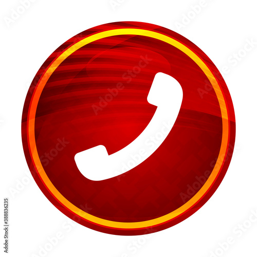Phone icon creative red round button illustration design