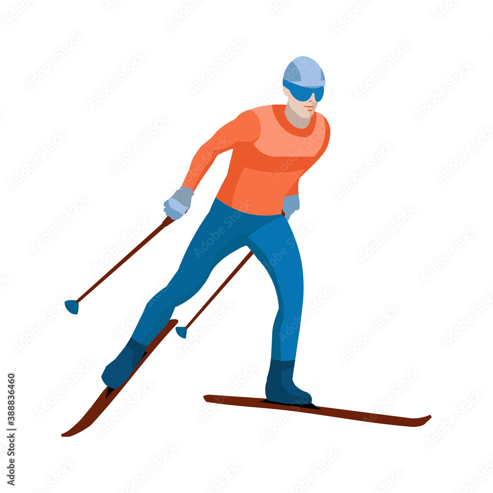 Fototapeta premium Cross-country skiing figure