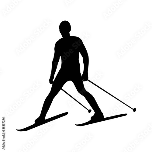 Skating ski silhouette