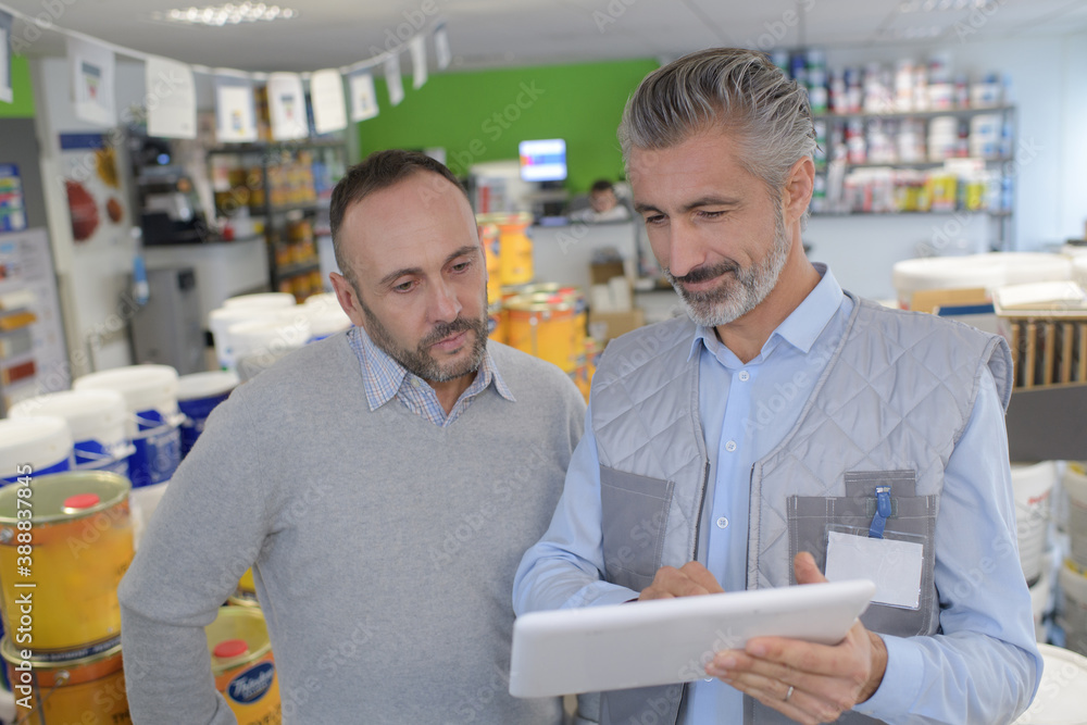 modern young men with tablet in the office