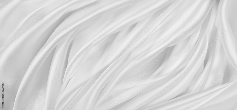 Obraz premium White silk fabric lines